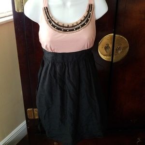 dust pink and black dress, size xl